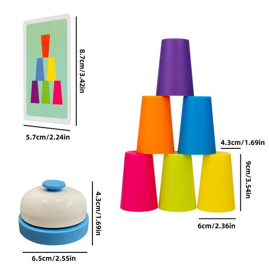 MIDOCCHIO Battle Cups pattern cards show challenging sequences to boost problem-solving skills.