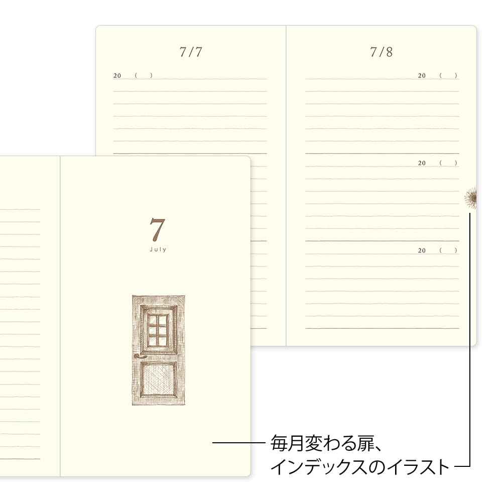 Midori Phil Design Three Years Diary 7mm ruled pages keep handwriting neat and legible.
