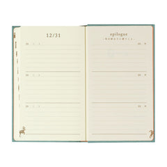 Midori Phil Design Three Years Diary body dimensions describe compact fit.