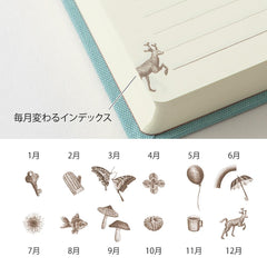 Midori Phil Design Three Years Diary case dimensions help you gauge portability.