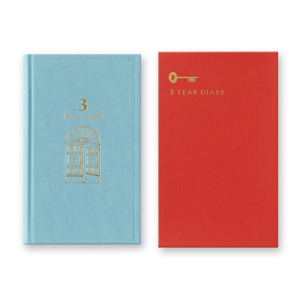 Midori Phil Design Three Years Diary monthly illustrations provide changing visual cues for planning.