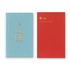Midori Phil Design Three Years Diary monthly illustrations provide changing visual cues for planning.