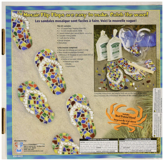 Midwest Products stained glass mosaic pieces for two decorative garden stones