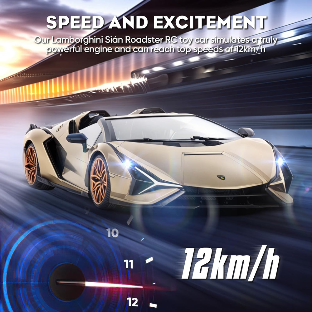 MIEBELY Lamborghini RC Car ABS construction resists bumps during energetic play.