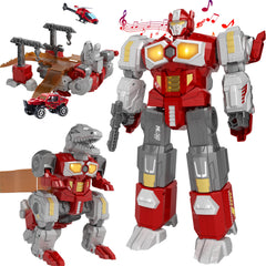 MIEBELY transforming toys mecha form shows durable build for imaginative play.