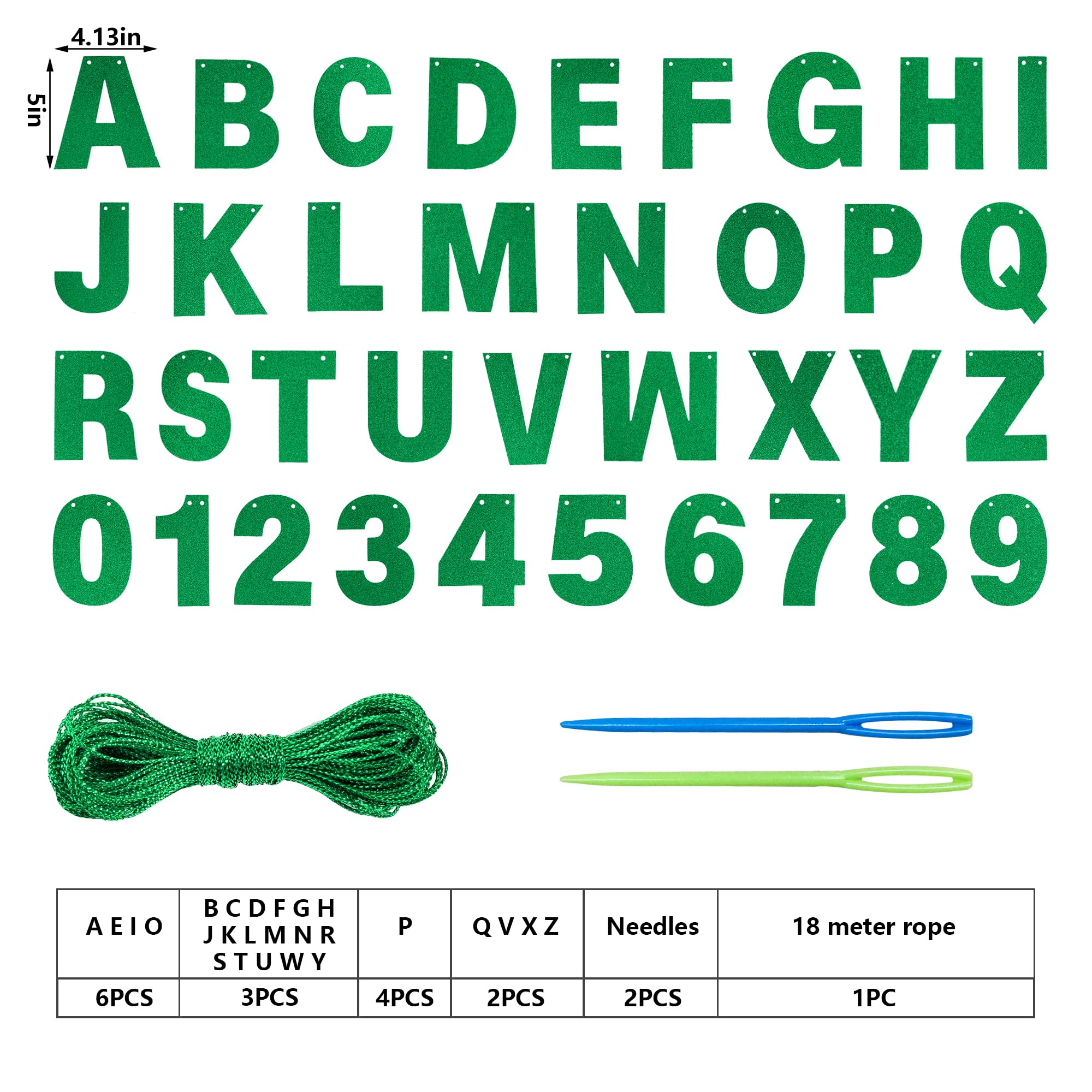 Mifengda green glitter banner rope for easy hanging across walls.