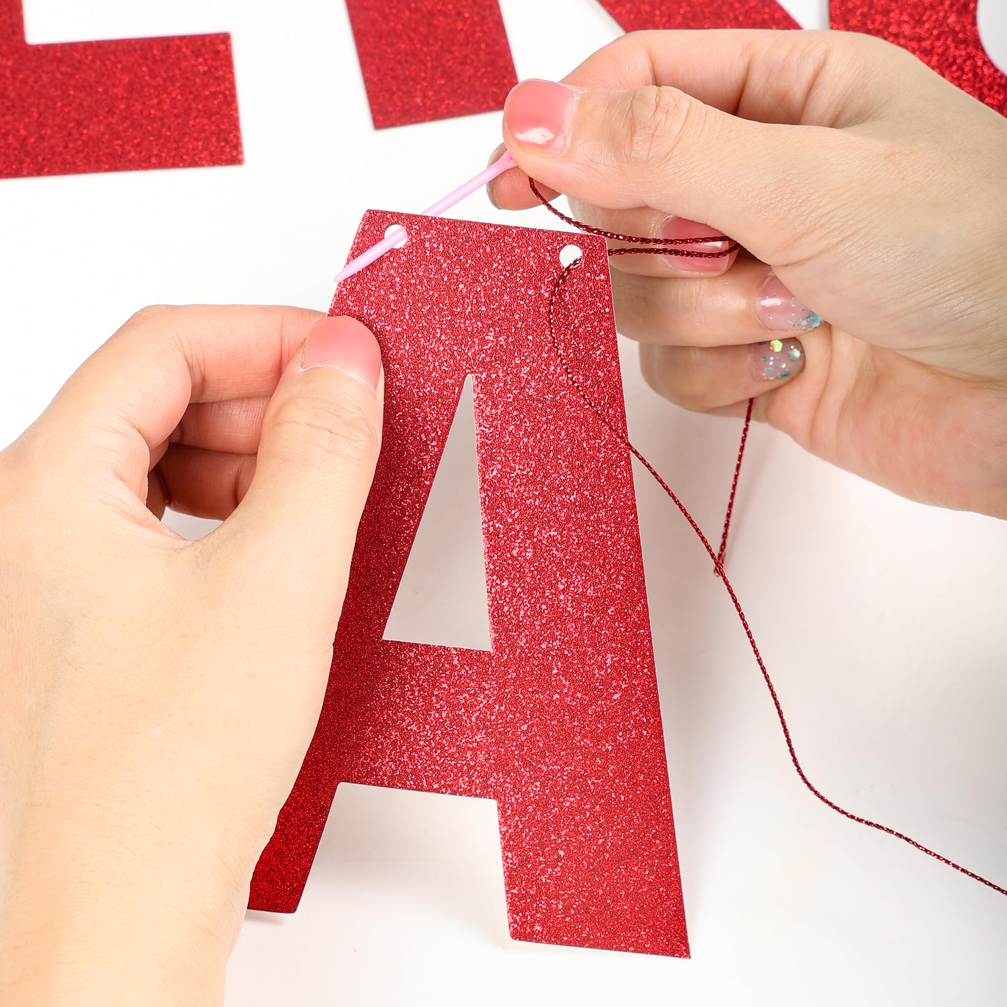 Mifengda red rope for easy hanging and banner setup.