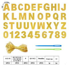 mifengda close-up of gold glitter letters for a customizable banner