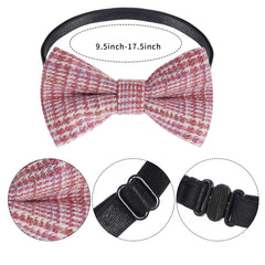 Mifengda kids old man costume bow tie adjustable strap pink