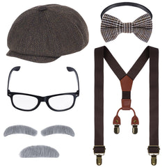 Mifengda Kids Old Man Costume Hat adds authentic vintage flair for events.