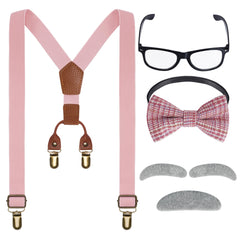 Mifengda kids old man costume suspender close-up for comfortable fit