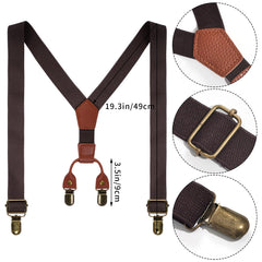 Mifengda Kids Old Man Costume Suspenders provide secure, stretchy fit for all day wear.