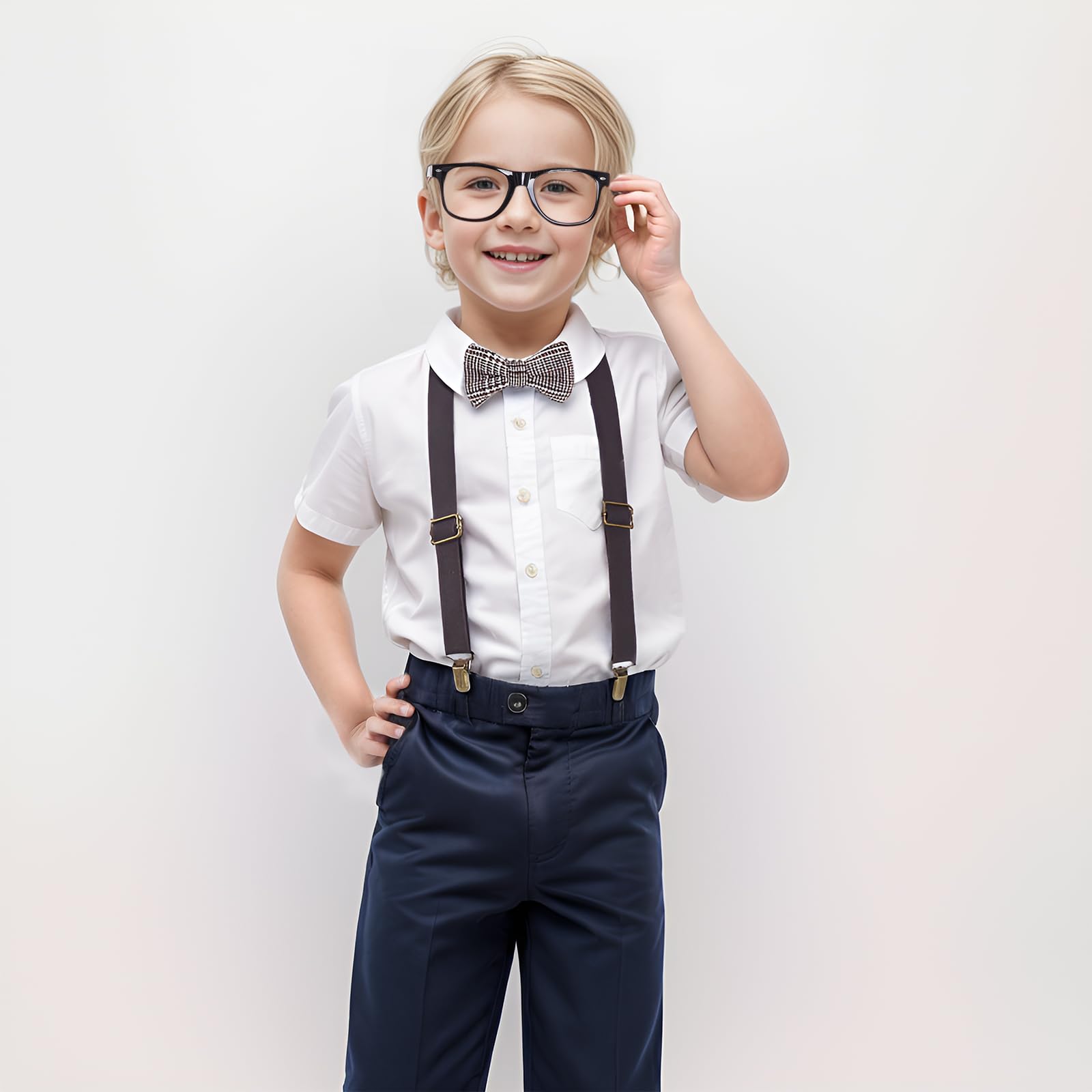 Mifengda Kids Old Man Costume worn look for school events or Halloween