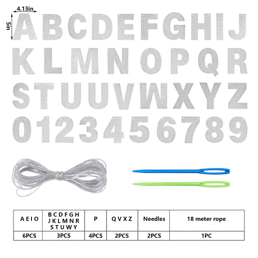 Mifengda silver glitter letters banner with eye-catching shine