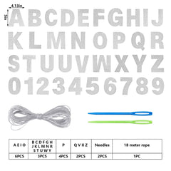 Mifengda silver glitter letters banner with eye-catching shine