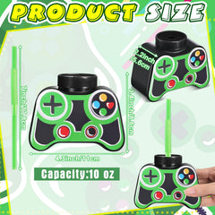 Mifoci 12-pack video game cups with gray pattern for kids' birthday celebrations.