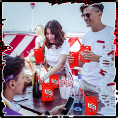 Mifoci easy-pour cups reduce spills during kids' parties