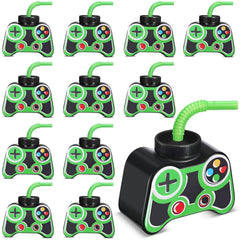 Mifoci gamepad cups with straw and lid, 10oz, ideal for gaming parties.