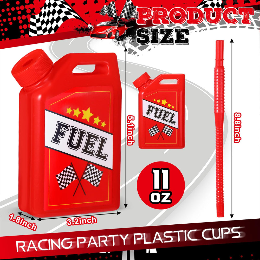 Mifoci race car cups with straw for mess-free sipping during party time