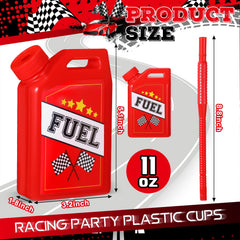 Mifoci race car cups with straw for mess-free sipping during party time