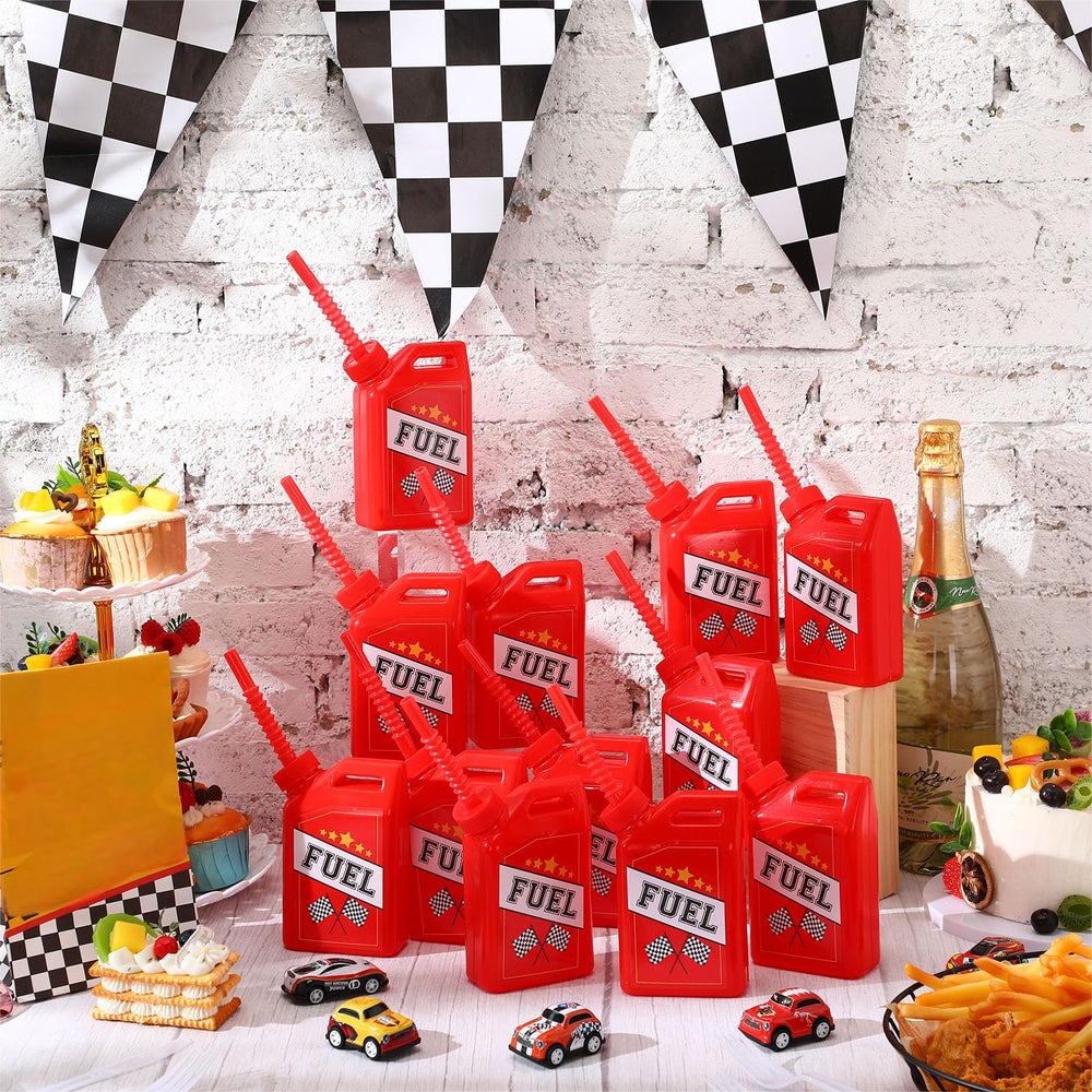 Mifoci red race car design enhances party decor and theme immersion