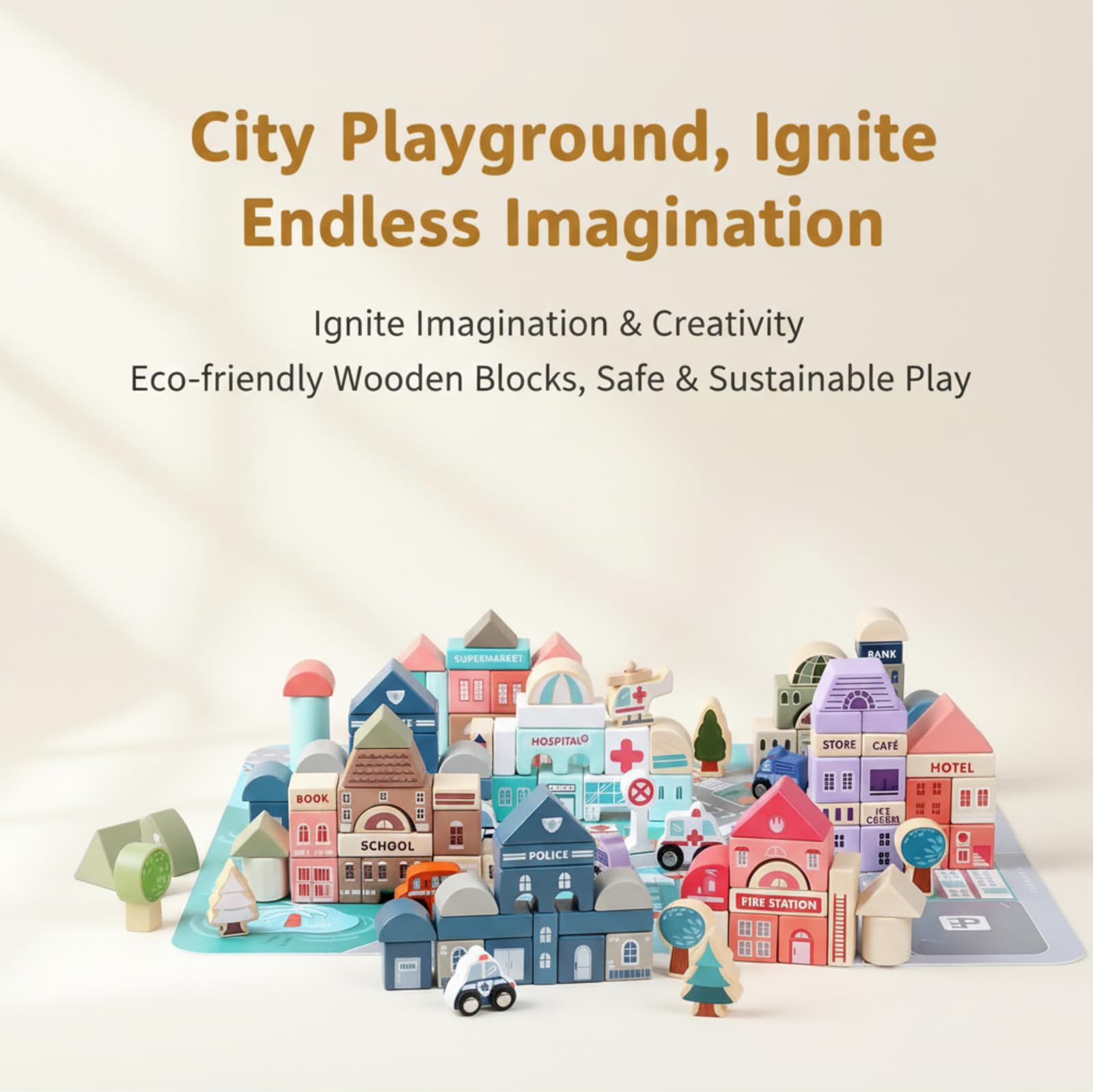 Migargle city-building play fosters independent discovery in toddlers.