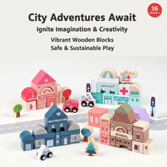 Migargle toddler playing buildings to boost creativity and collaborative play.