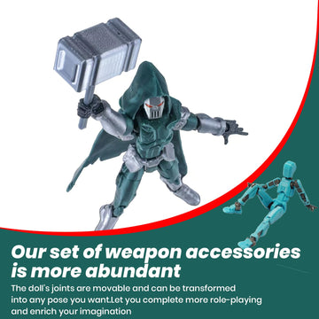 MIGESS T13 figure with silver chainsaw weapon for impact