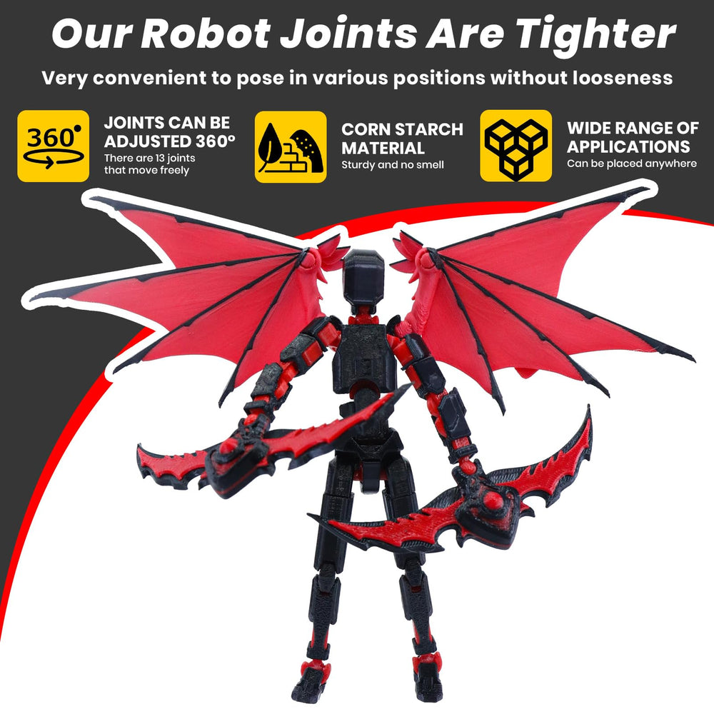 MIGESS Titan 13 robot with demon wings for dramatic display and storytelling