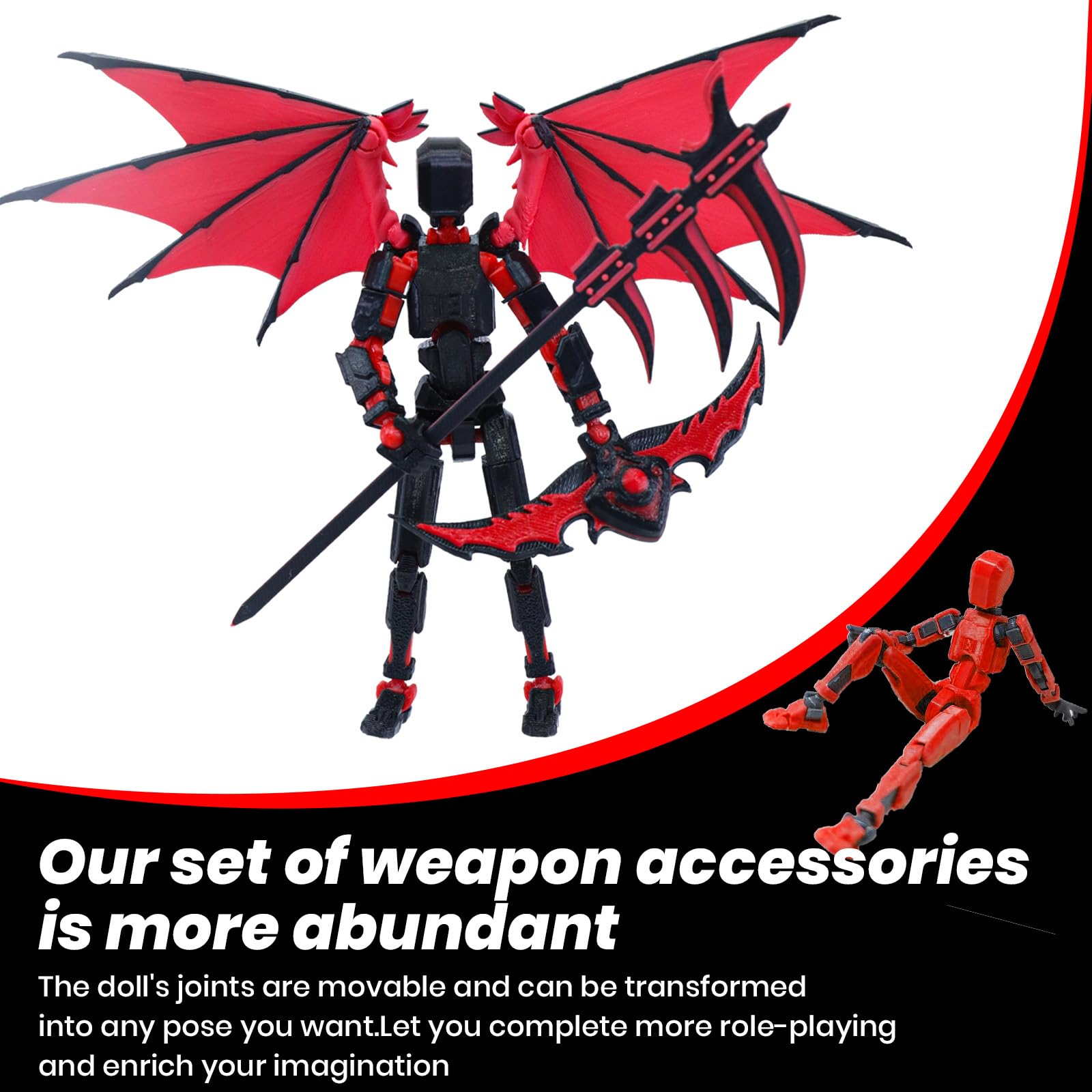 MIGESS Titan 13 weapon kit demonstrates majestic accessories for action poses