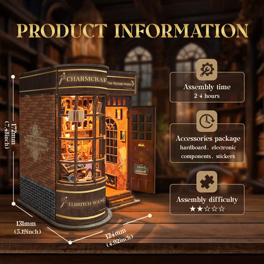 Miggley Book Nook Kit detailed guide supports beginners through the build.