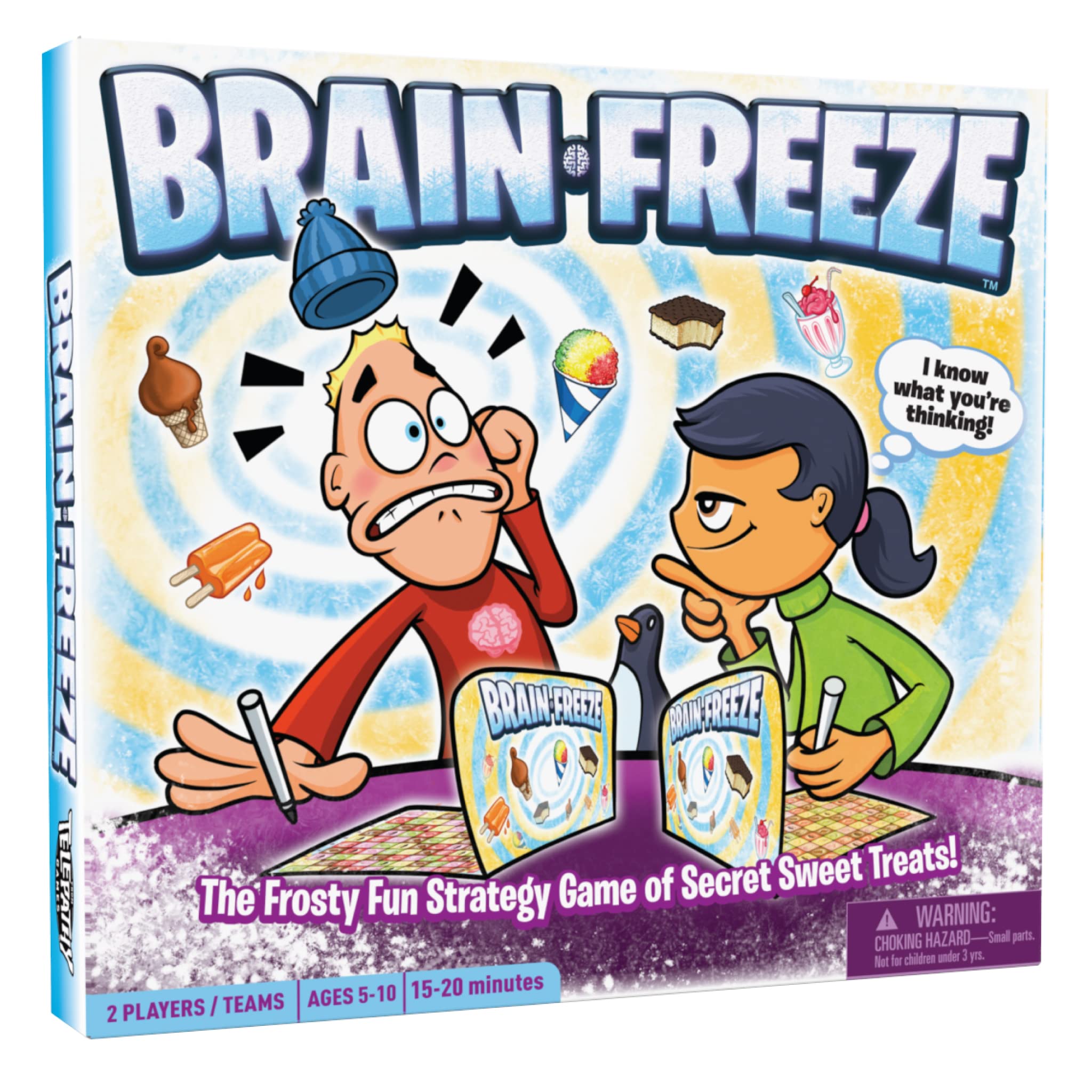 Mighty Fun Brain Freeze board game setup for quick family play.