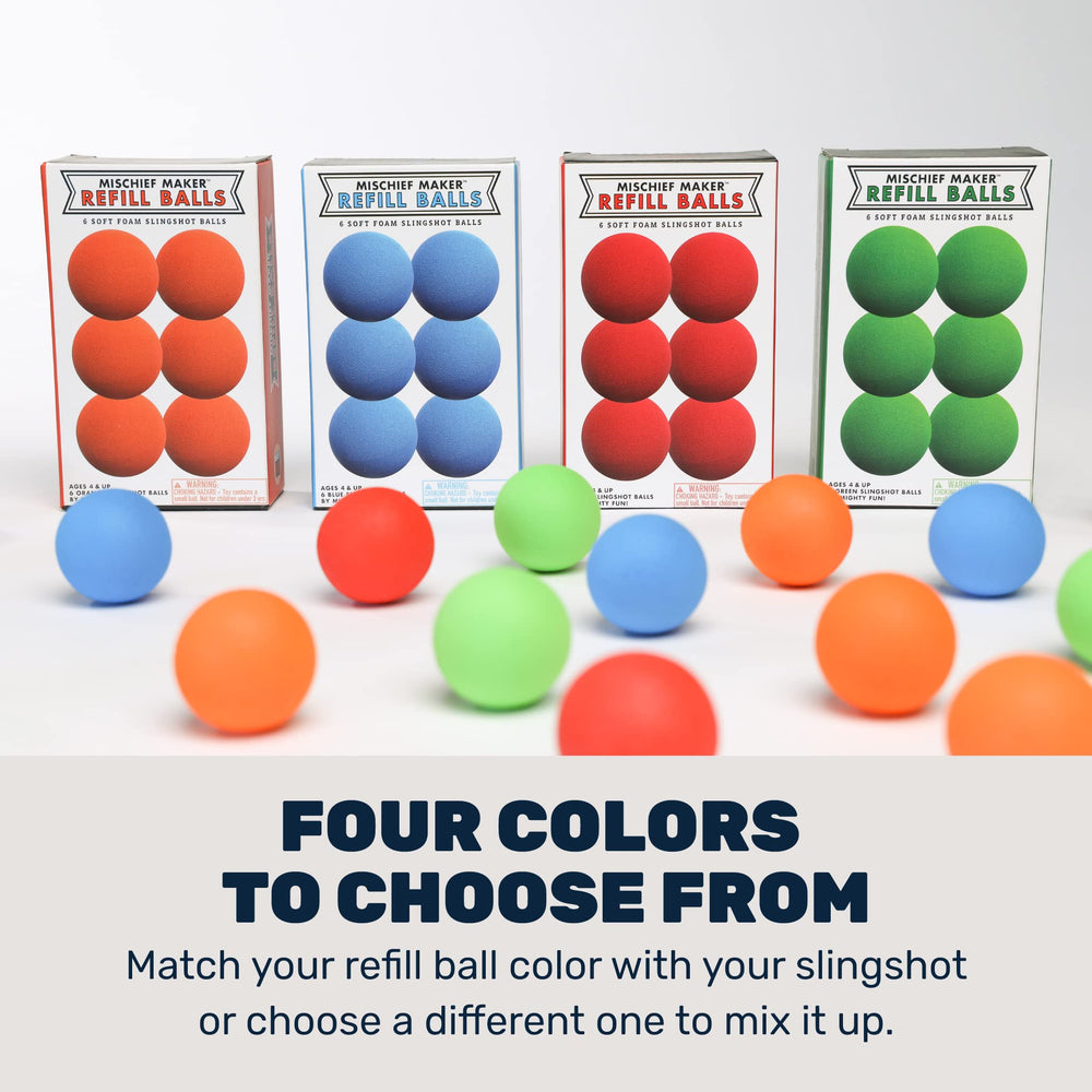 Foam balls from Mighty Fun! ready for target practice indoors or outdoors.