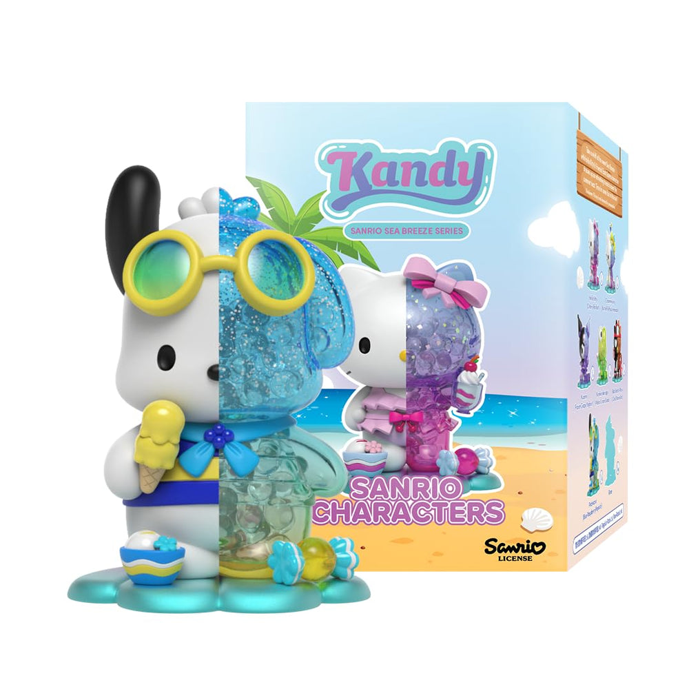 Mighty Jaxx Kandy x Sanrio Sea Breeze figurine 01 displayed on shelf for bright summer decor