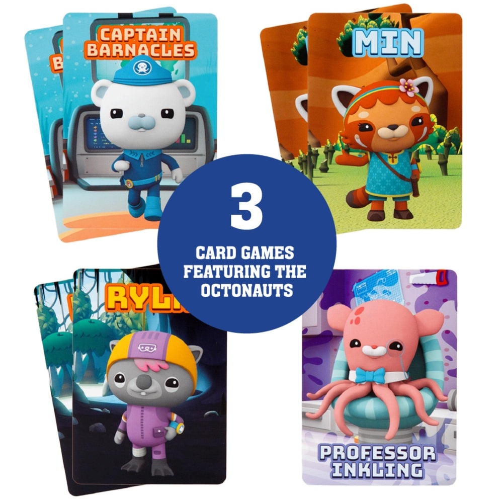 Memory-based play close-up of Octonauts cards for quick thinking