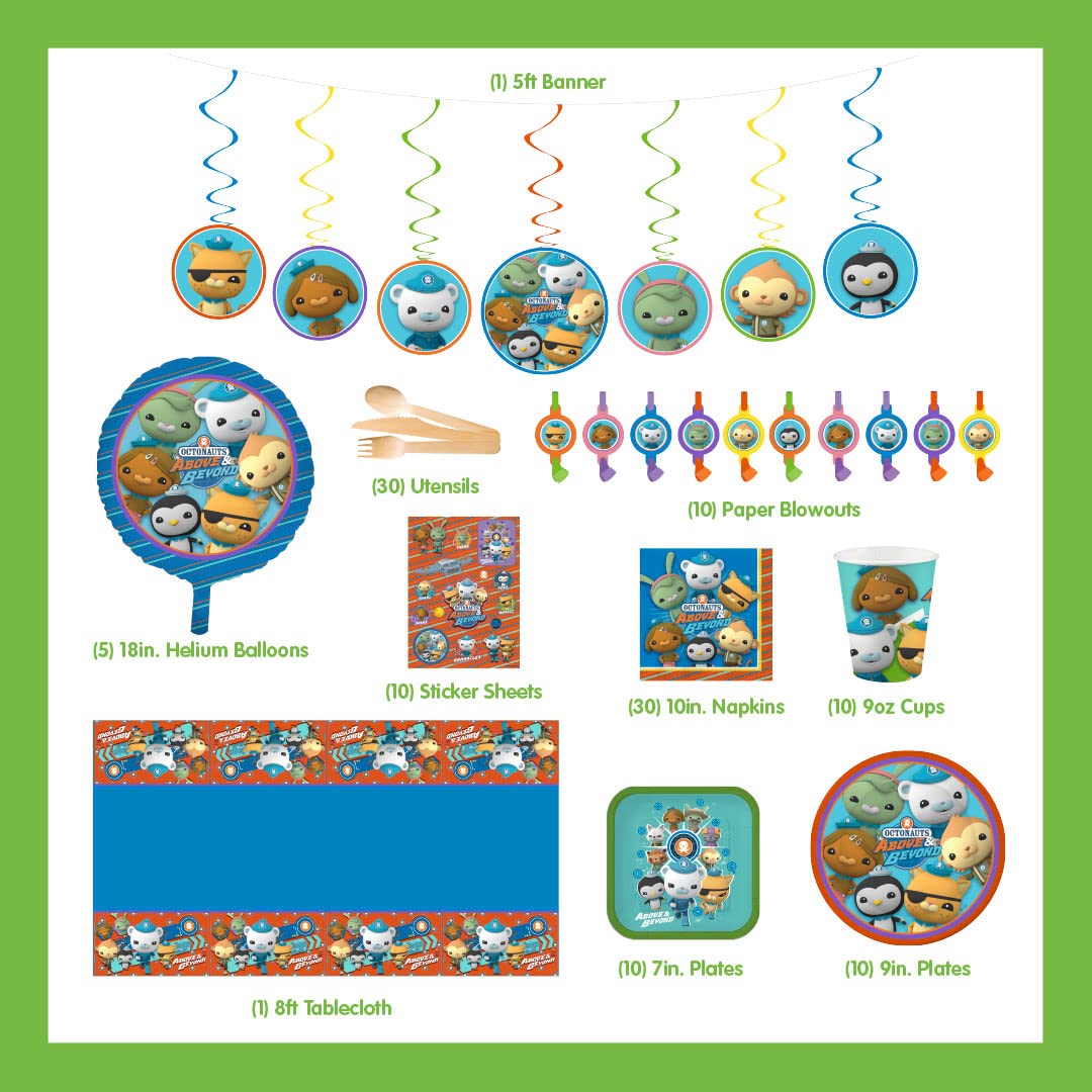 Mighty Mojo Octonauts dessert plates 7in ideal for kid-friendly servings