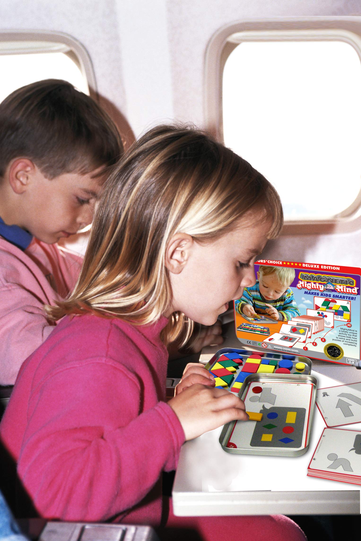 MightyMind Deluxe magnetic tiles closeup highlighting color coding to enhance sorting skills.