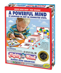 MightyMind Original Edition: child solving a puzzle with visible progress numbers.