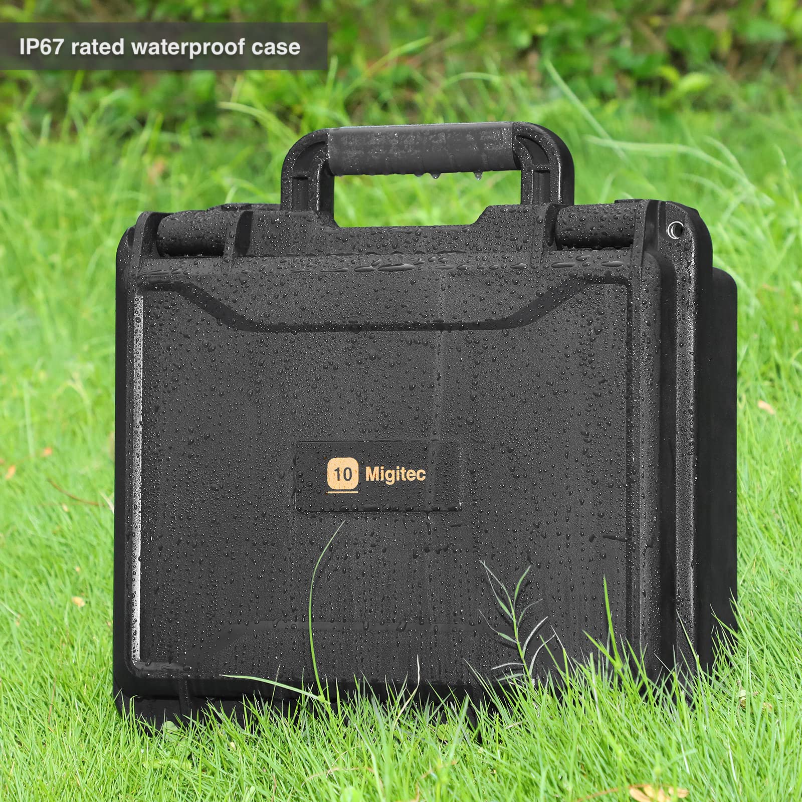 Migitec portable design with ergonomic handle simplifies collecting trips.