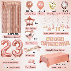 Miidenks rose gold 23rd birthday number balloons for a focal photo moment