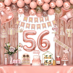 Miidenks rose gold fringe curtains create festive birthday ambiance