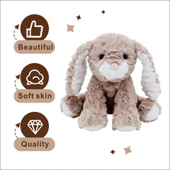 Mikee Fluffie Bunny brown ears and plush details enhance visual appeal.