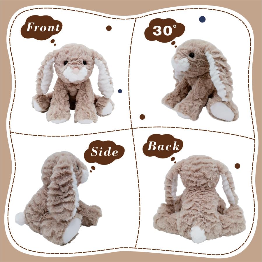 Mikee Fluffie Bunny is machine washable for easy care after playtime.