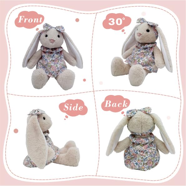 Premium soft fabric Mikee Fluffie bunny designed for gentle hugs.
