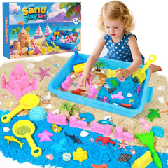 Mikiwon Ocean Sensory Bin with colorful sand and sea creatures for hands-on play