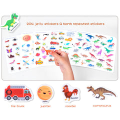 MIKNEKE jelly sticker book characters spark storytelling during quiet time