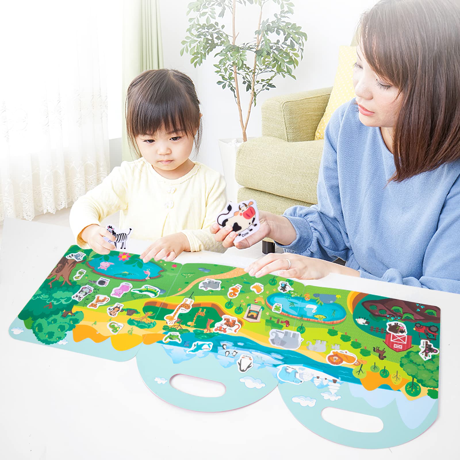 MIKNEKE jelly sticker book travel activity for car rides and planes