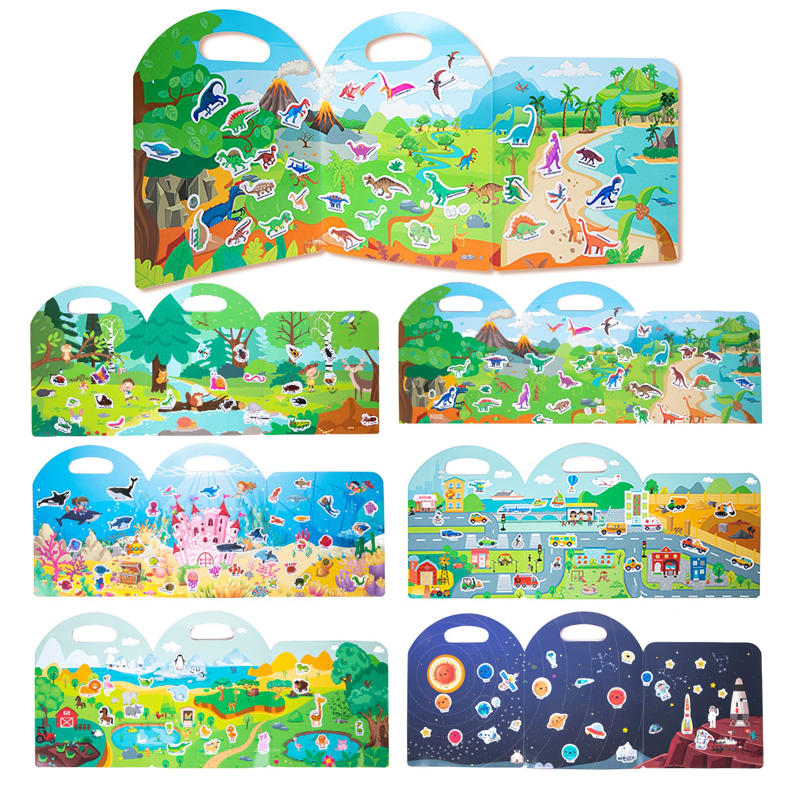 MIKNEKE jelly sticker ocean: marine scenes for sorting and exploration.