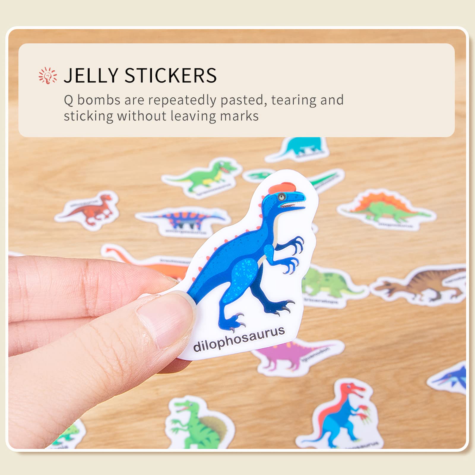 MIKNEKE jelly sticker traffic: road patterns encourage sequencing and pretend driving.