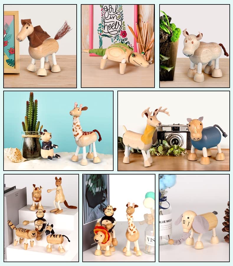 MIKNEKE six-pack bendable animals set for collaborative play